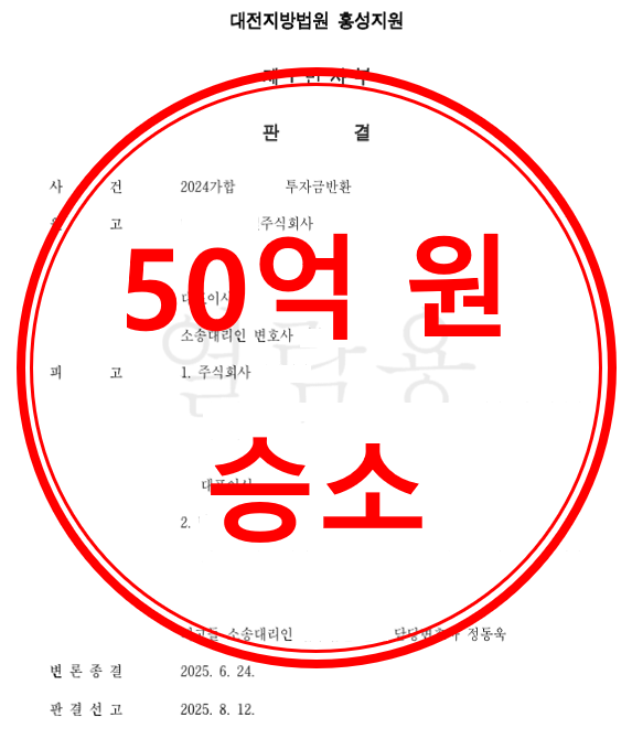 투자금 반환 및 손해배상