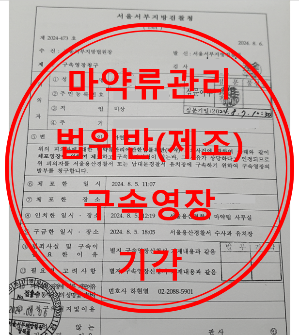 마약류관리법 위반(제조) 