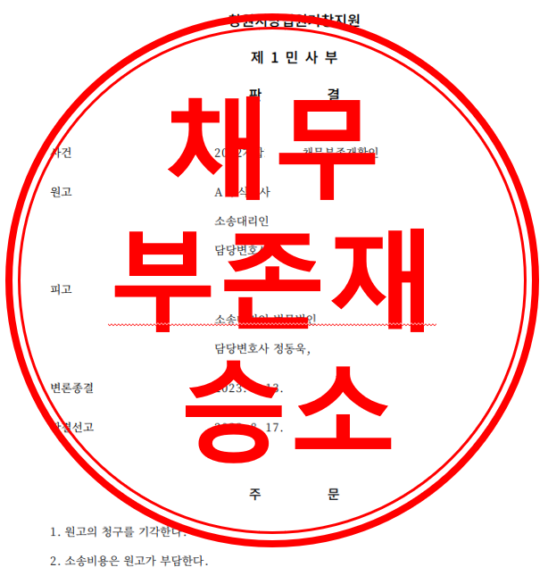 채무부존재확인