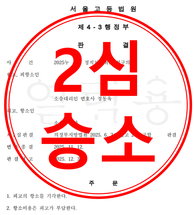 정직처분취소 청구의 소